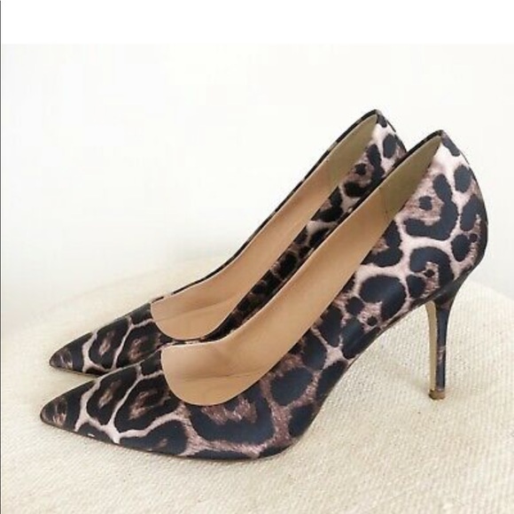 NWOT. J. Crew collection Elsie satin leopard pumps - Picture 2 of 4